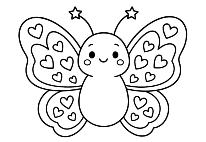 Chubby cartoon butterfly