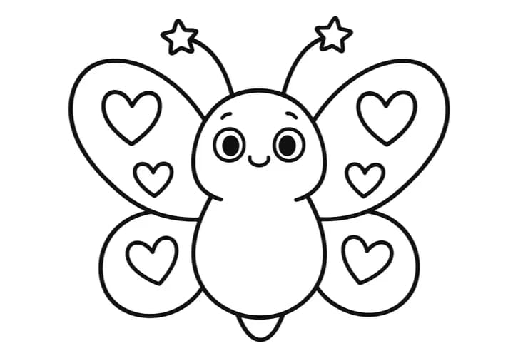 Chubby cartoon butterfly