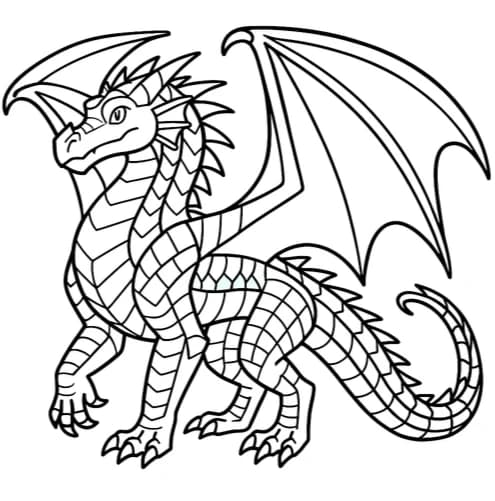 wings of fire dragon coloring page